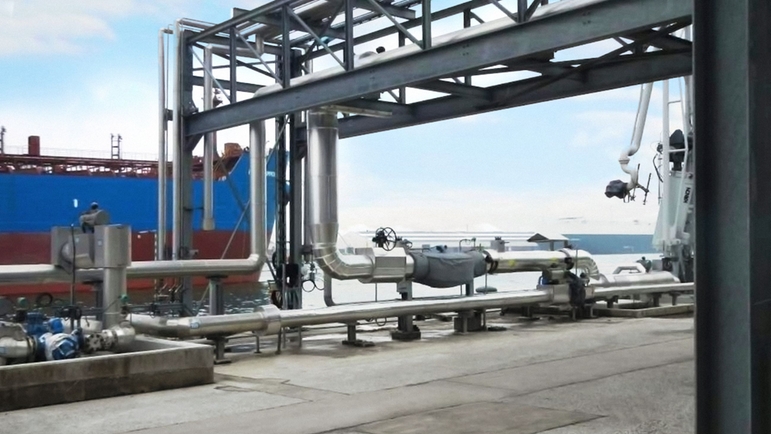 Tømningssystem til olietankskib