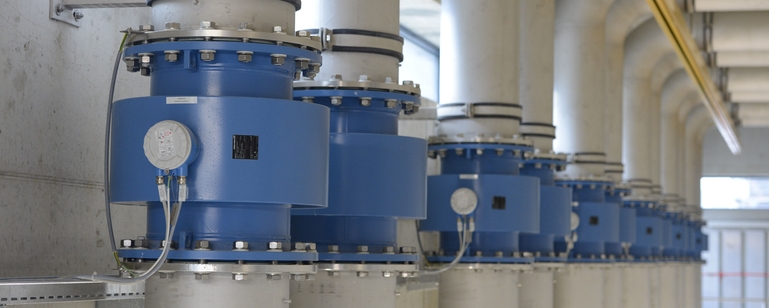 Magnetiske flowmålere i pumpestation til spildevandsbehandling