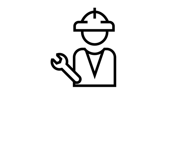 Field engineer icon - a key role for asset life cycle management eased by the IIoT