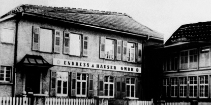 Endress+Hauser's første lokaler i 1955.