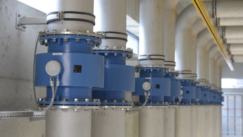Magnetiske flowmålere i pumpestation til spildevandsbehandling