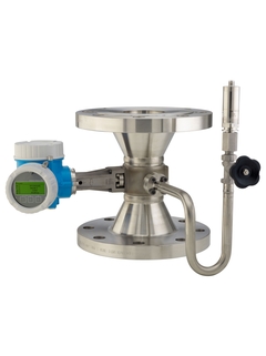 Picture of vortex flowmeter Prowirl R 200 with mounted pressure measuring unit for steam