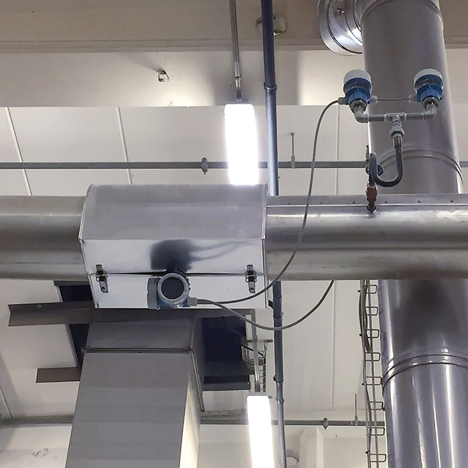 Målepunkt for dampforbrug og installerede instrumenter