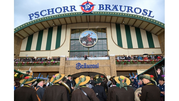 Pschorr Bräurosl-festivaltelt ved Munich Oktoberfest